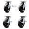 Service Caster 8 Inch Phenolic Swivel Caster Swivel Locks 2 Brakes, 2PK SCC-35S820-PHB-BSL-2-SLB-2 - alternate 1
